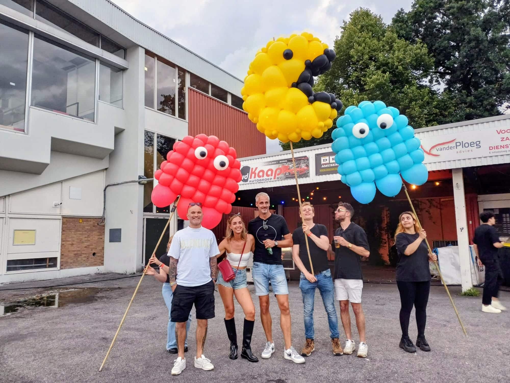 Pac-Man ghost balloon parade at Free Your Mind festival